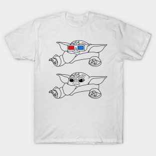 Alien wearing 3D glasses (2) T-Shirt